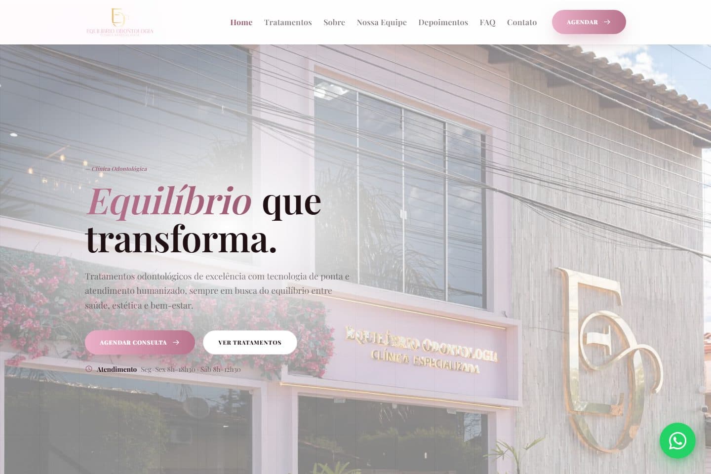 Site Equilíbrio Odontologia