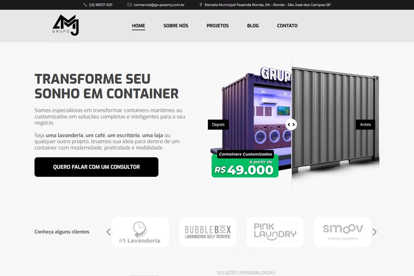 Site Grupo AMJ