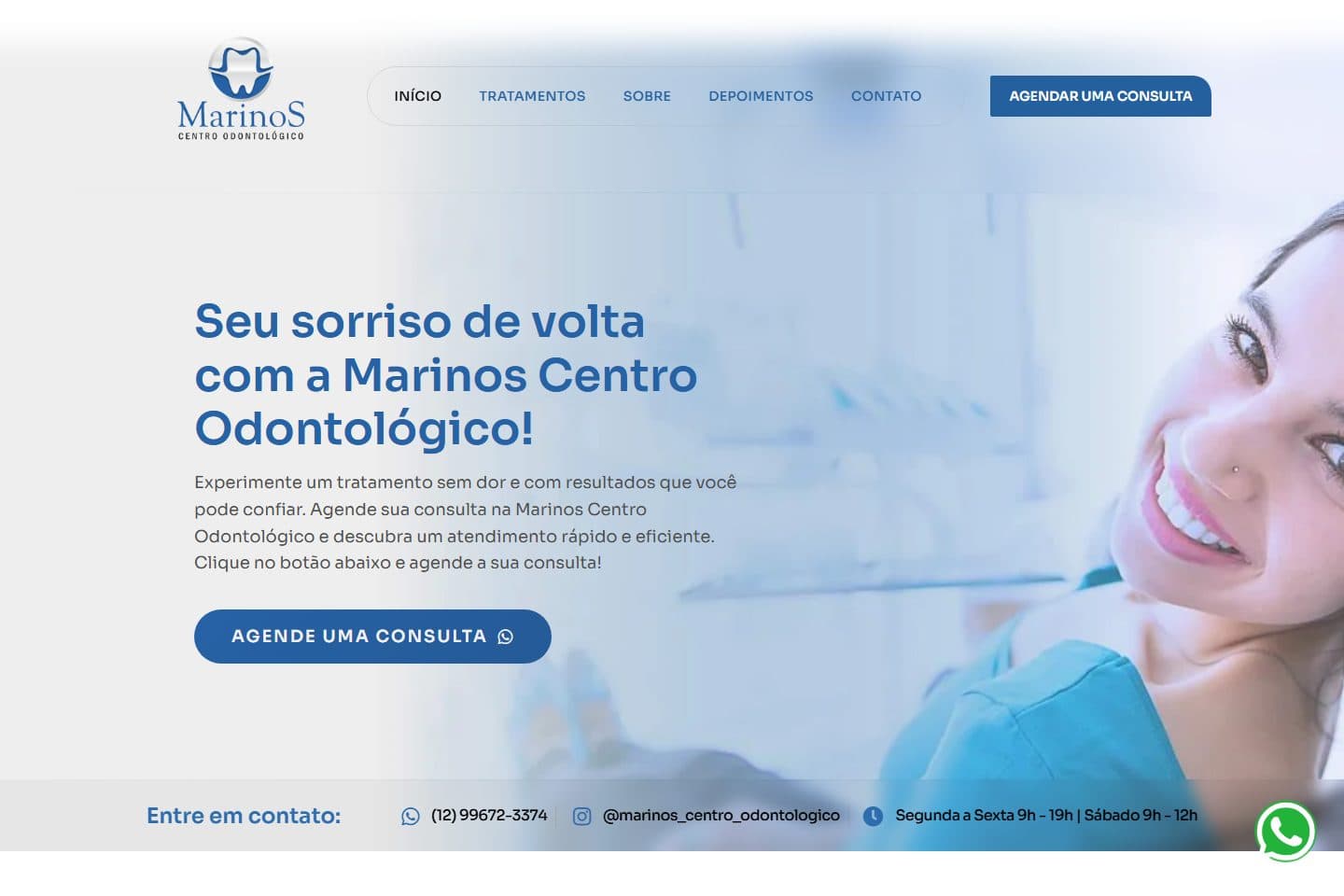 Site Marinos Centro Odontológico
